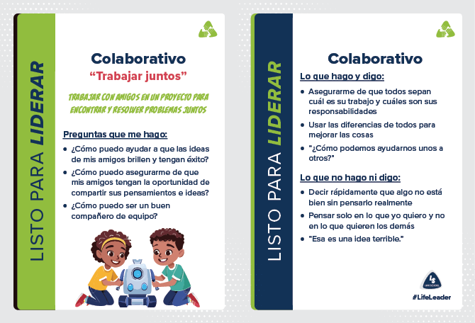 LL Action Card Elementary - Collaborative - Spanish